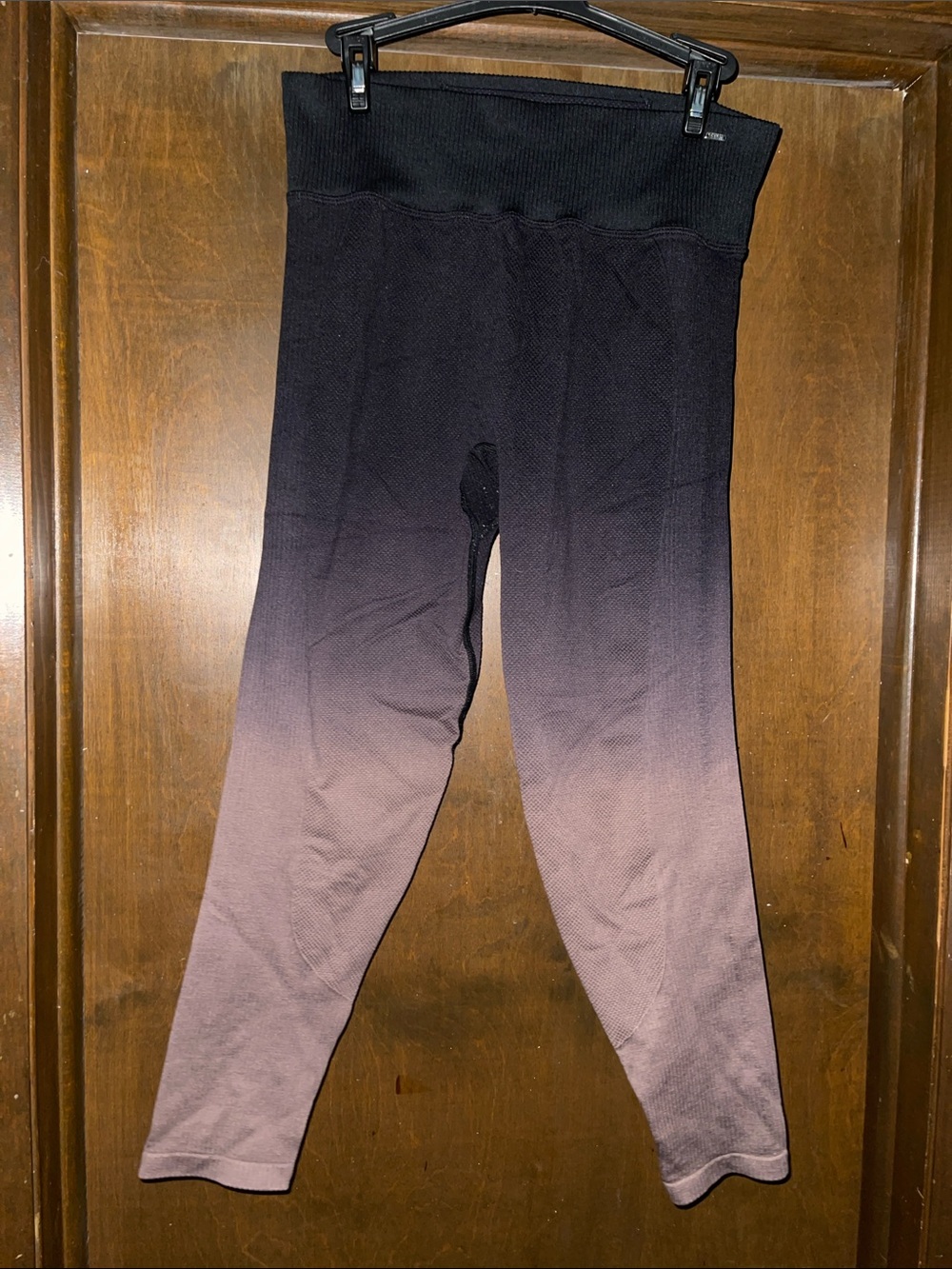 Pink Brand Ombre Seamless Leggings - Black to Mauve